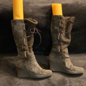 UGG Brown Suede Wedge Boots 6M